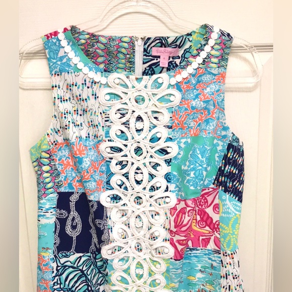 Lilly Pulitzer Worth Shift Dress Multi Sailor Patch - Picture 11 of 16